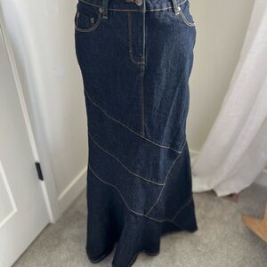 Bisou Bisou Black Jeans Mermaid Style Skirt